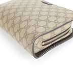 Gucci GG Supreme Leather Clutch Pouch Brown — view 6
