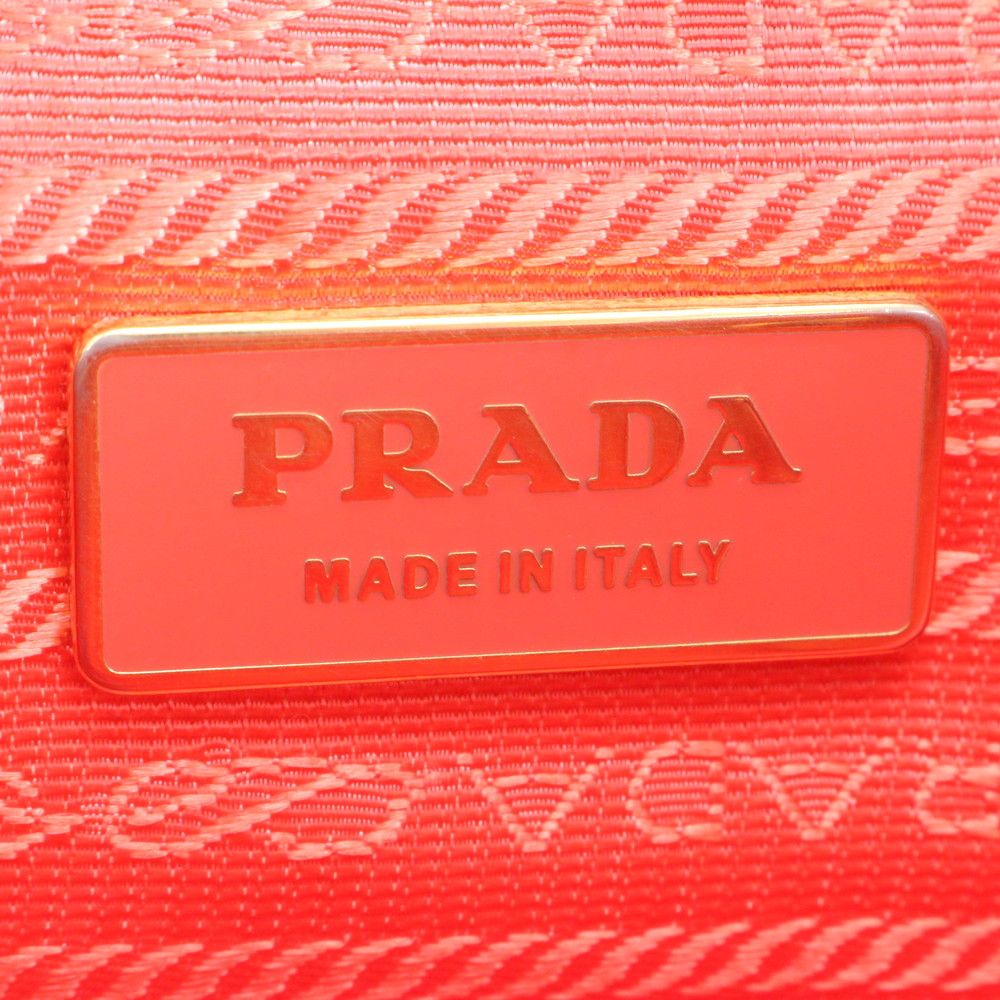 Prada Tessuto Nylon Triangle Logo Leather 2-Way Shoulder Bag Crossbody Tote — view 8