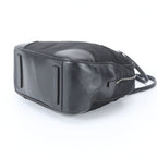 Prada Tessuto Nylon Triangle Logo Leather Handbag Tote Black — view 4