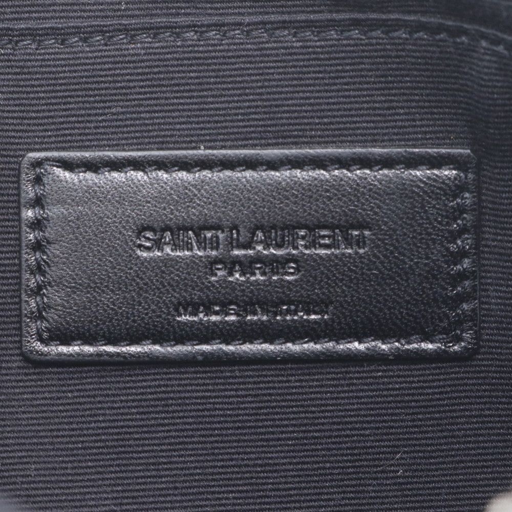 Saint Laurent YSL Paris Glitter Patch Leather Clutch Hand Second Pouch — view 7