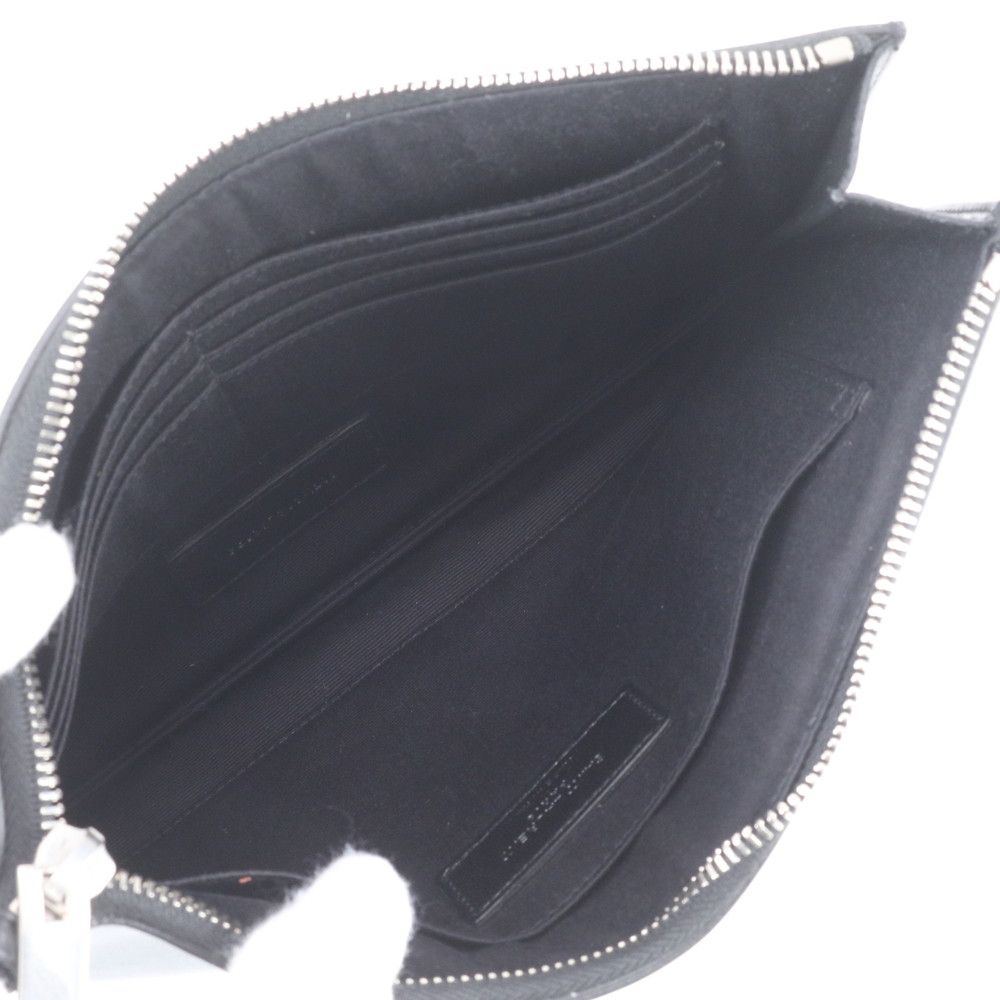 Saint Laurent YSL Paris Glitter Patch Leather Clutch Hand Second Pouch — view 6
