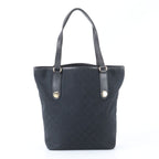 Gucci GG Canvas Leather Tote Shoulder Hand Black — view 3