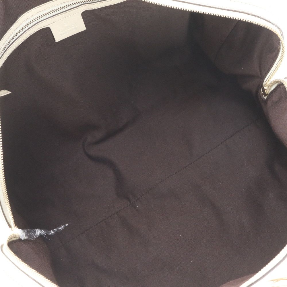 Gucci Interlocking Leather Boston Bag Tote Gold — view 7