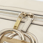Gucci Interlocking Leather Boston Bag Tote Gold — view 9