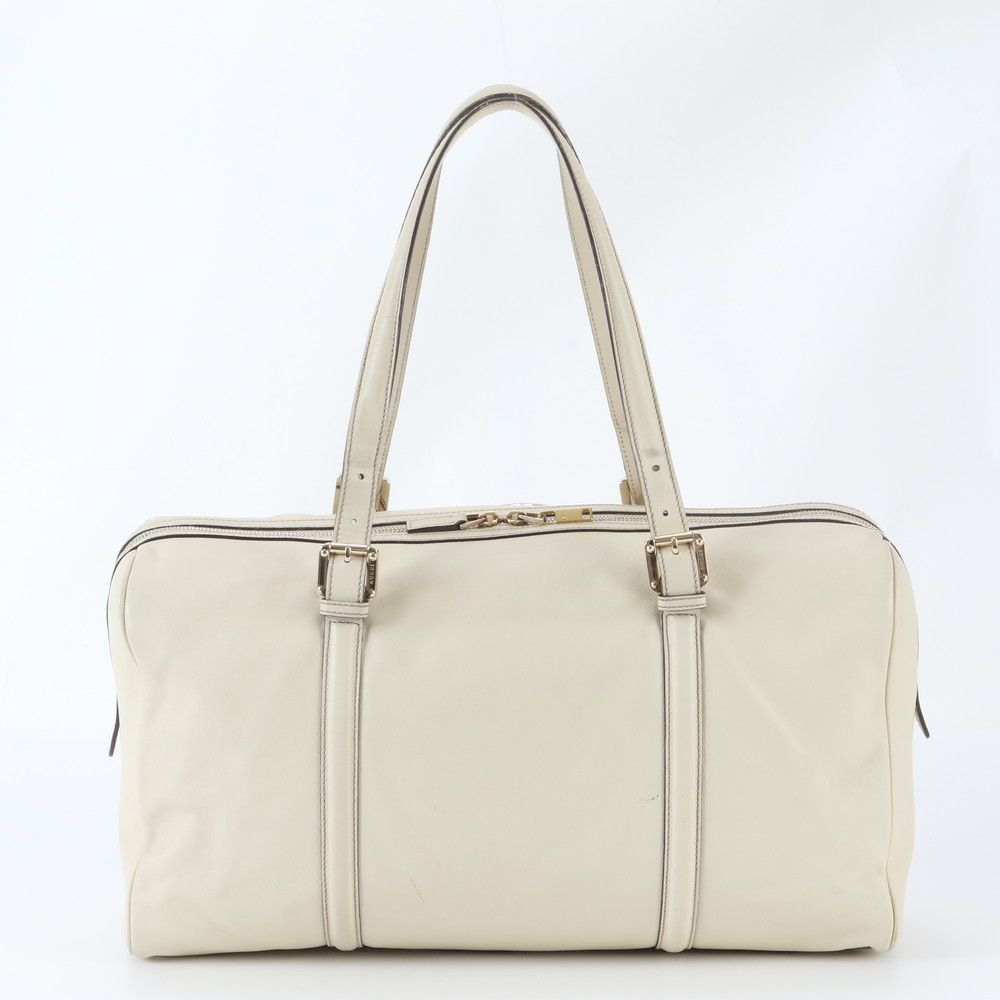Gucci Interlocking Leather Boston Bag Tote Gold — view 3