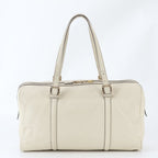 Gucci Interlocking Leather Boston Bag Tote Gold — view 3