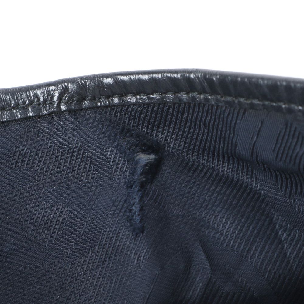 Gucci GG Leather Tote Shoulder Business Document Black — view 9
