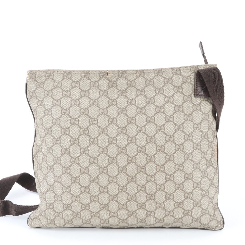 Gucci GG Supreme Leather Shoulder Bag Crossbody Messenger Business Tote — view 3