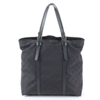 Gucci GG Nylon Leather Tote Shoulder Hand Black — view 3