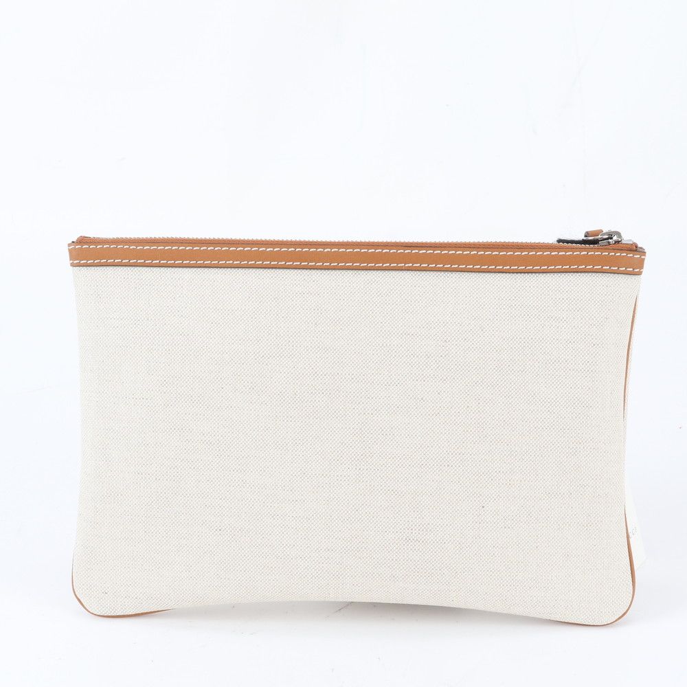 Gucci Logo Print Leather Clutch Pouch Business — view 3