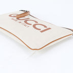 Gucci Logo Print Leather Clutch Pouch Business — view 6