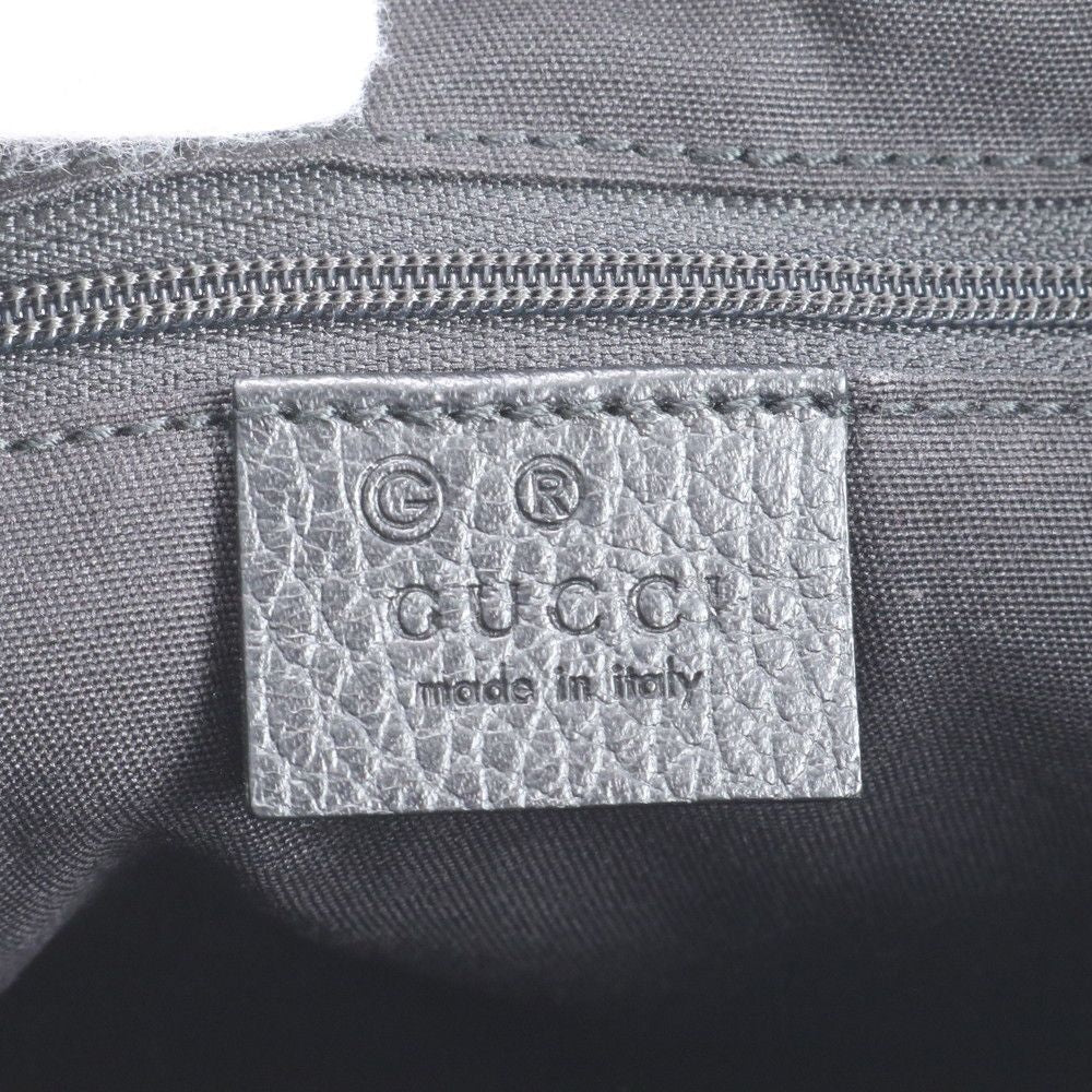 Gucci Leather Shoulder Bag Crossbody Messenger Business Tote Black — view 8