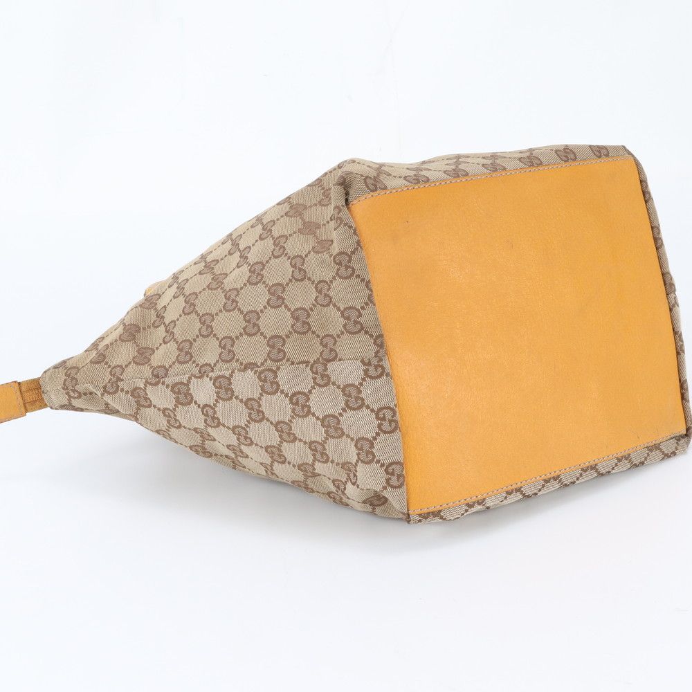 Gucci GG Canvas Sherry Line Leather Handbag Tote — view 5