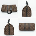 Louis Vuitton Ten Keepall Bandouliere 45 Monogram Macassar Boston Bag Brown — view 3