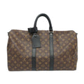 Louis Vuitton Ten Keepall Bandouliere 45 Monogram Macassar Boston Bag Brown