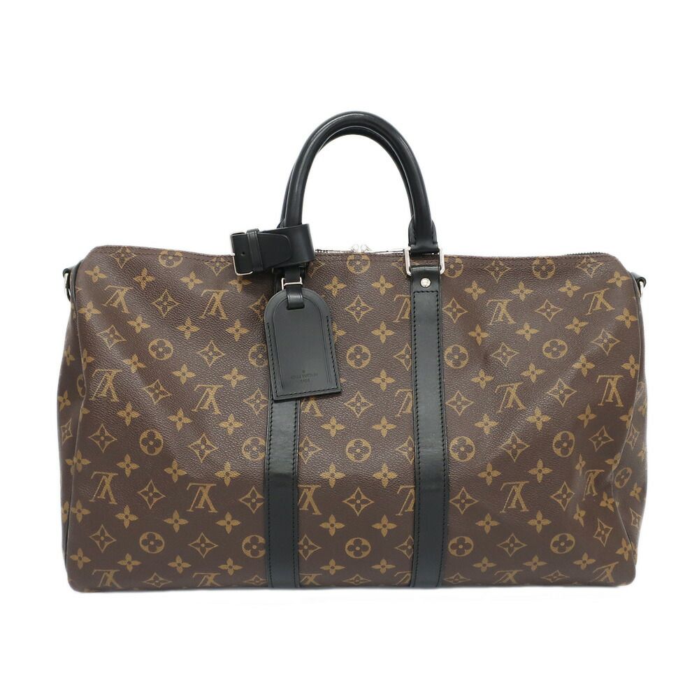 Louis Vuitton Ten Keepall Bandouliere 45 Monogram Macassar Boston Bag Brown