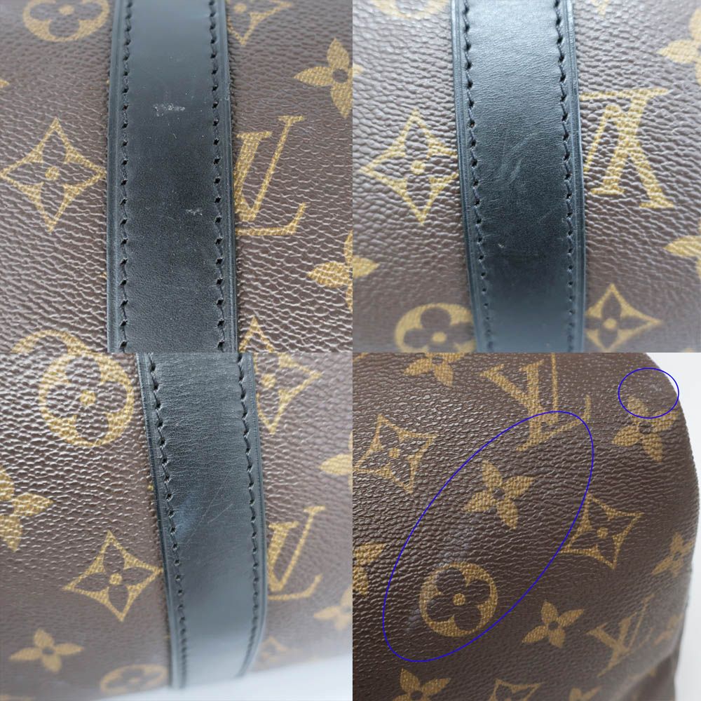Louis Vuitton Ten Keepall Bandouliere 45 Monogram Macassar Boston Bag Brown — view 8