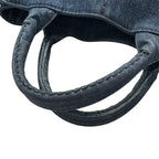 Prada 2-Way Shoulder Bag Denim Canapa Mini Indigo Handle Bag Simple Going — view 9