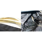 Prada Handbag Logo Triangle Plate Metal Handle Chain Nylon Bicolor Black Gold — view 8