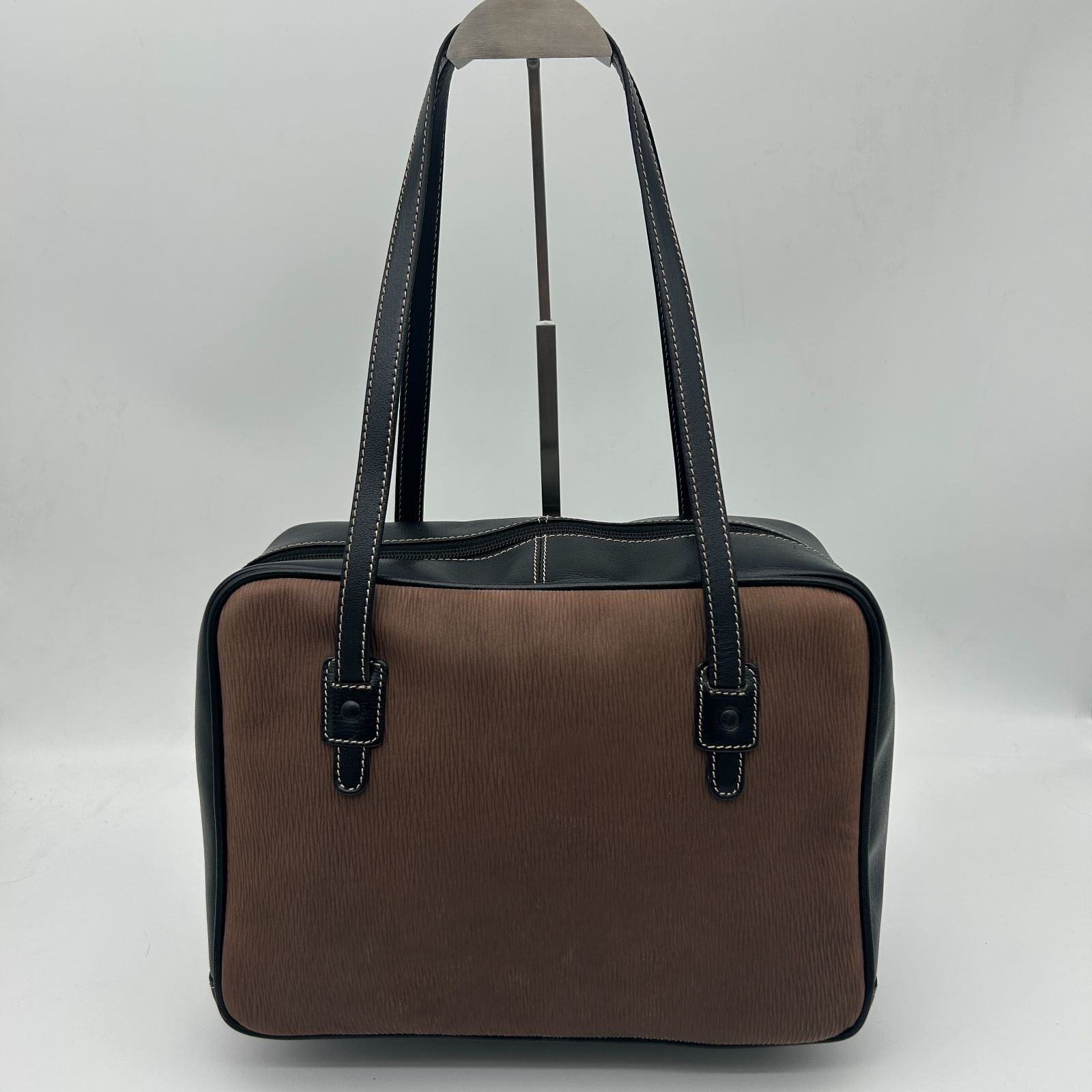 Loewe Vintage Rare Velazquez Handbag Leather Brown — view 3