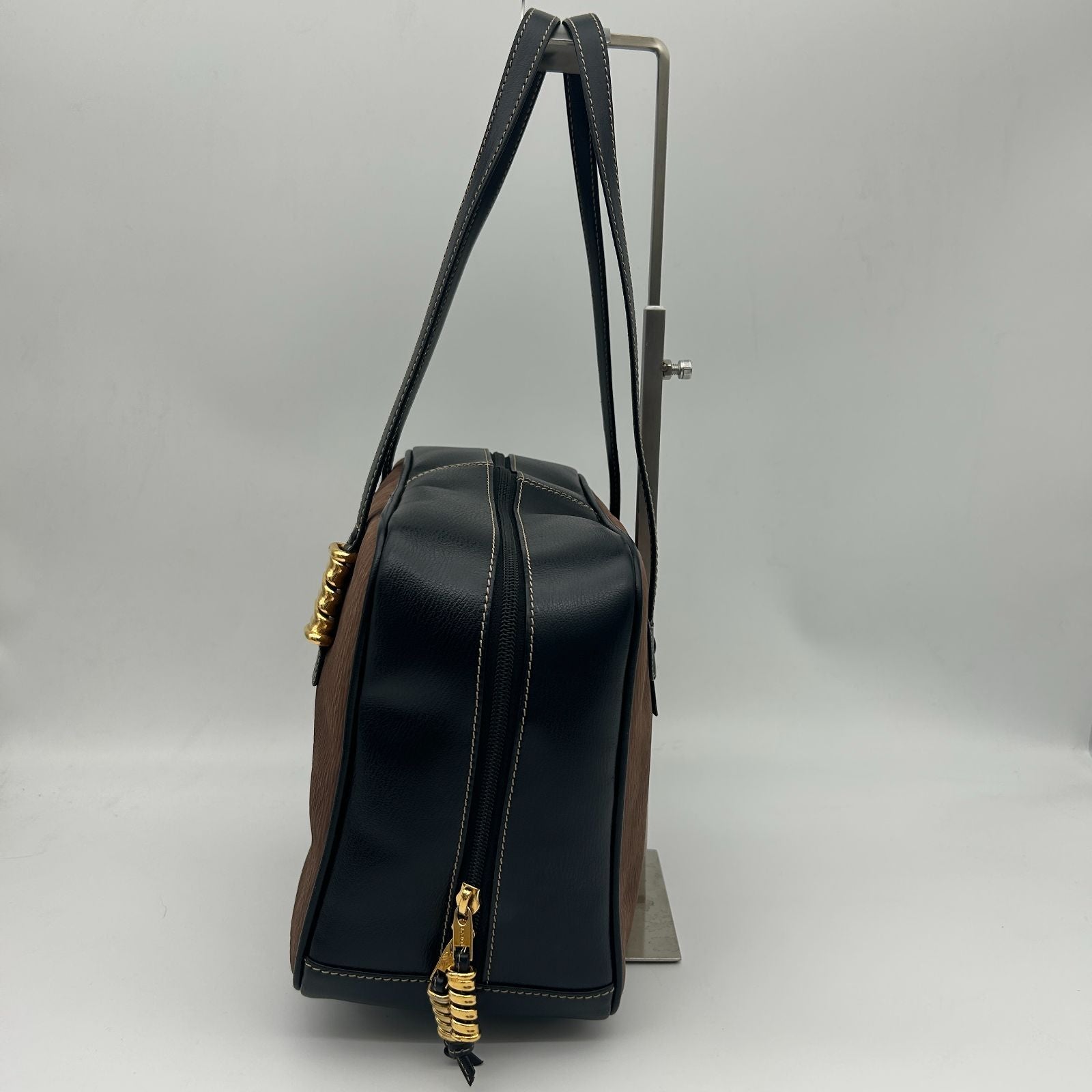 Loewe Vintage Rare Velazquez Handbag Leather Brown — view 5