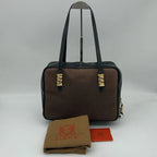 Loewe Vintage Rare Velazquez Handbag Leather Brown