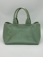 Prada Canapa Tote Mint Green Canvas — view 2