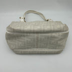 Fendi Zucca Pattern Shoulder Bag Leather Canvas White — view 7