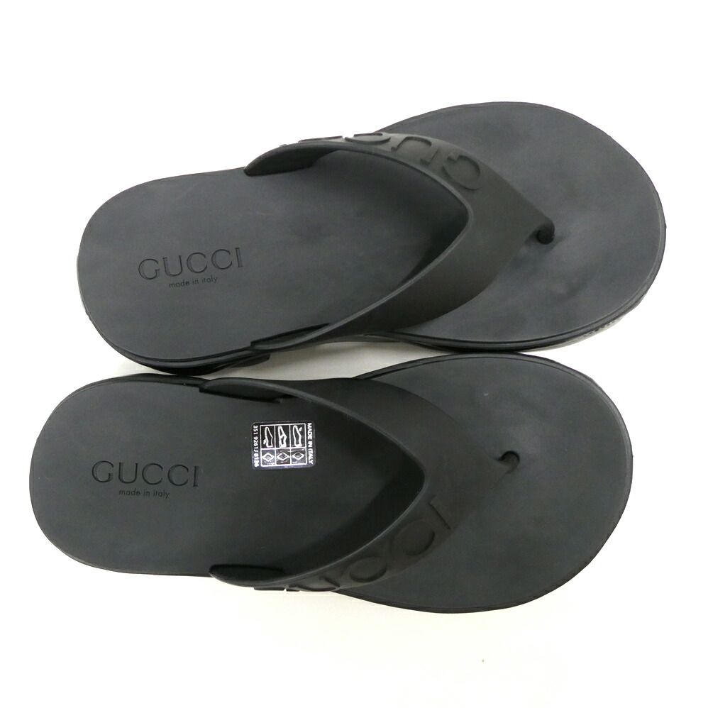 Gucci Thong Sandals Black 36 Rubber Platform Shoes — view 2