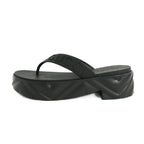 Gucci Thong Sandals Black 36 Rubber Platform Shoes