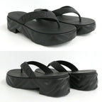 Gucci Thong Sandals Black 36 Rubber Platform Shoes — view 4