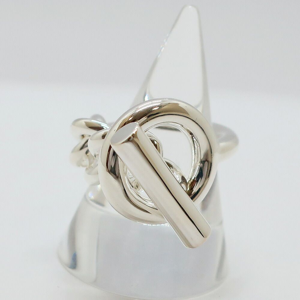 Hermes Heaven Croisette GM Ring 52 Silver — view 9