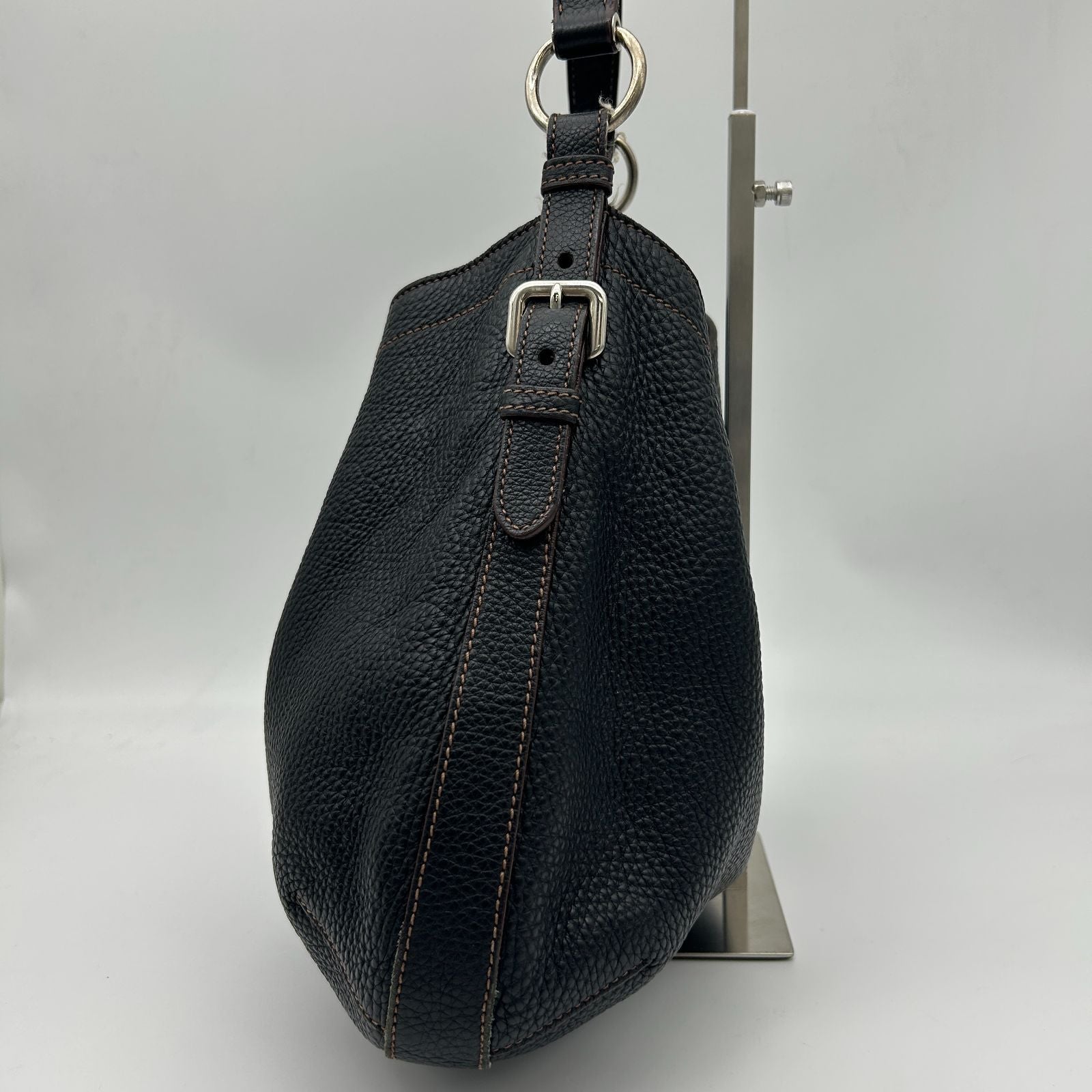 Prada Leather Shoulder Bag Black — view 4