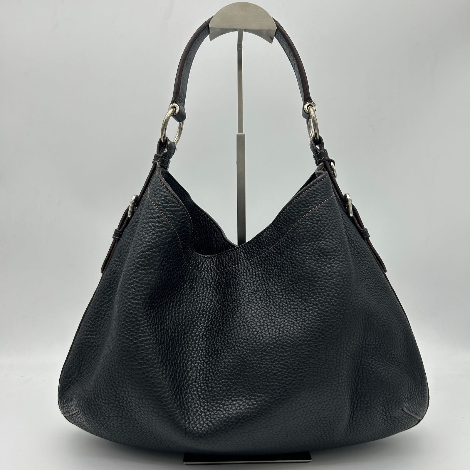 Prada Leather Shoulder Bag Black — view 5