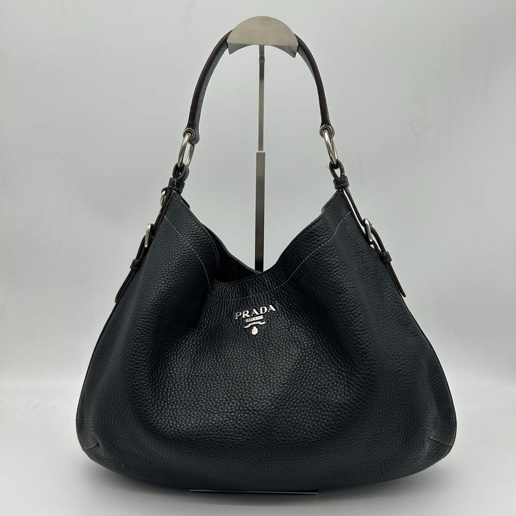 Prada Leather Shoulder Bag Black — view 2