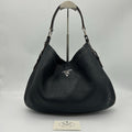 Prada Leather Shoulder Bag Black