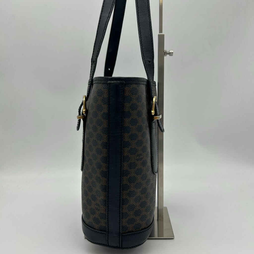 Celine Macadam Shoulder Bag Canvas Black — view 3