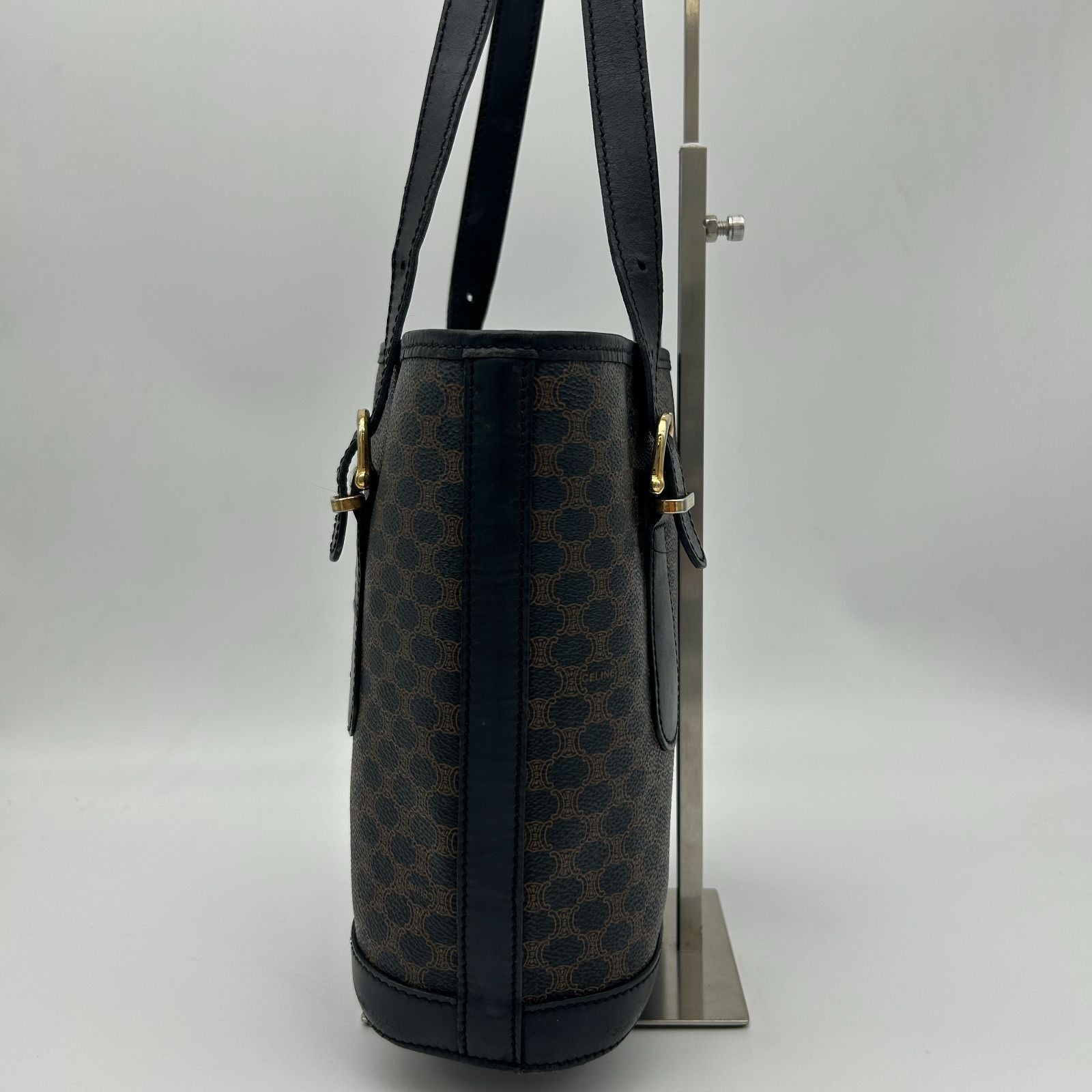 Celine Macadam Shoulder Bag Canvas Black — view 3