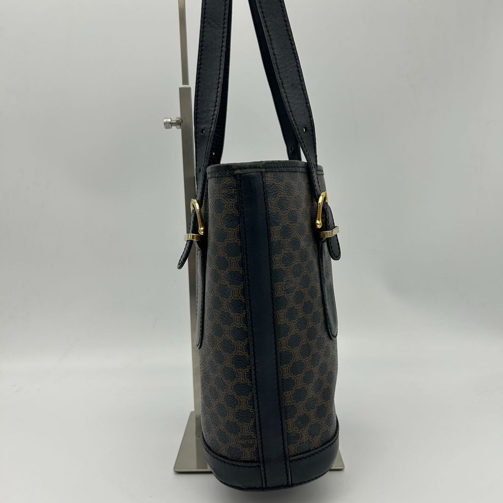 Celine Macadam Shoulder Bag Canvas Black — view 2