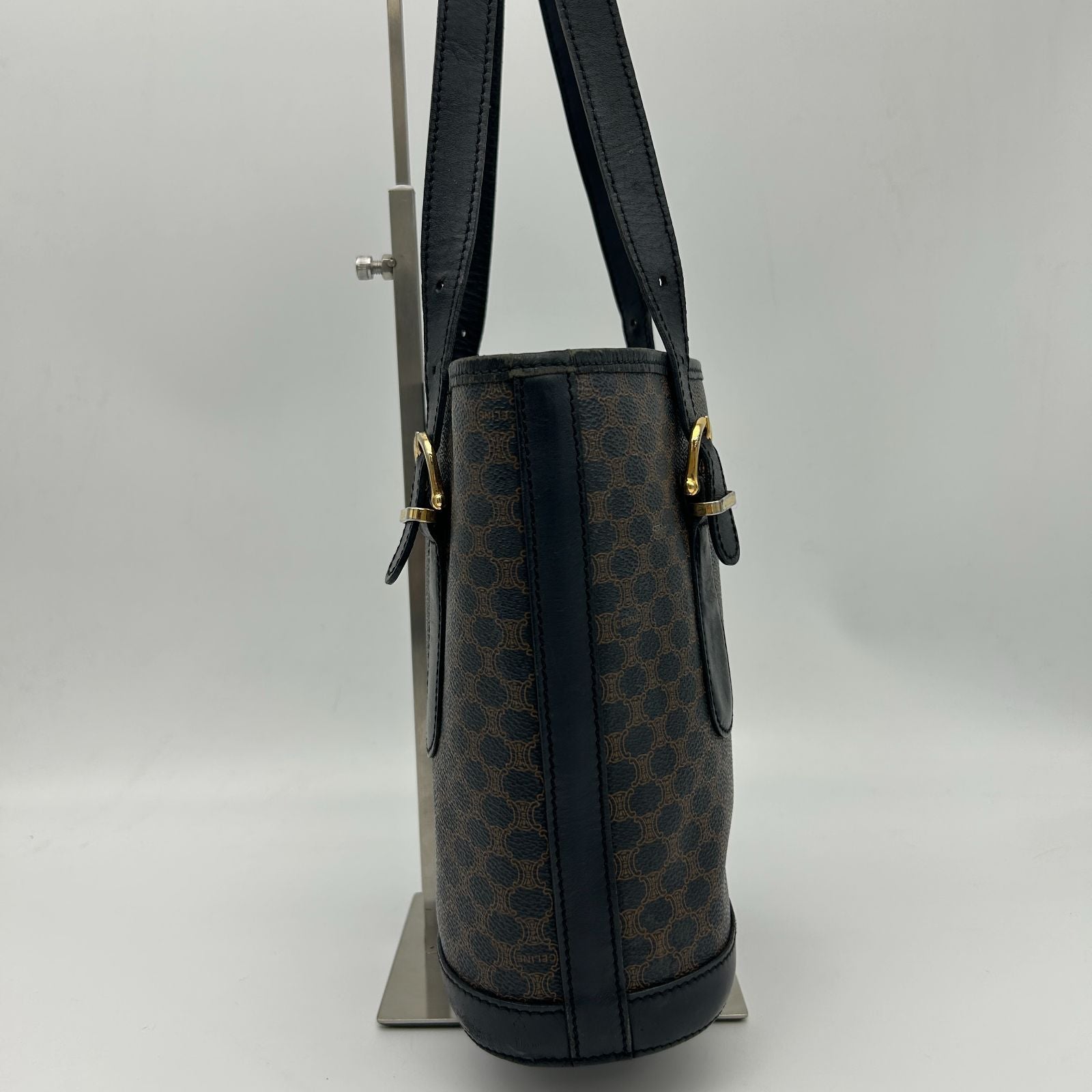 Celine Macadam Shoulder Bag Canvas Black — view 2
