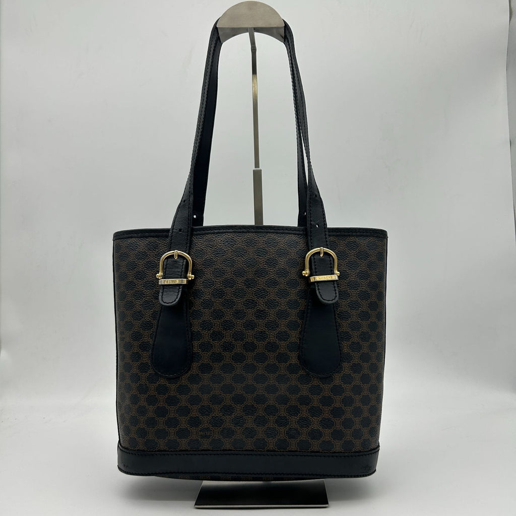 Celine Macadam Shoulder Bag Canvas Black — view 4