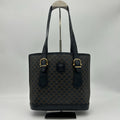 Celine Macadam Shoulder Bag Canvas Black