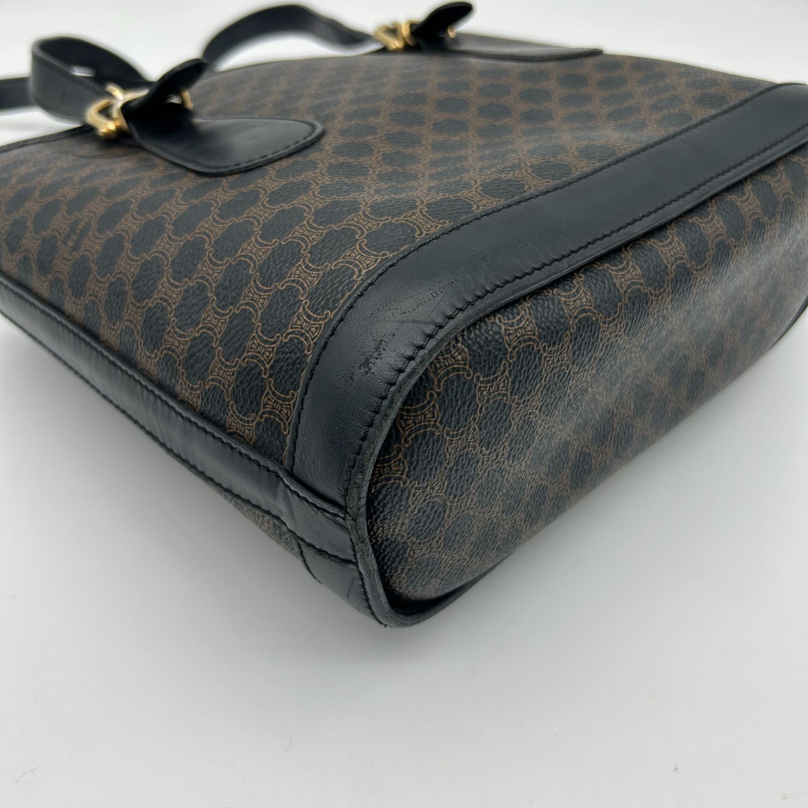Celine Macadam Shoulder Bag Canvas Black — view 9
