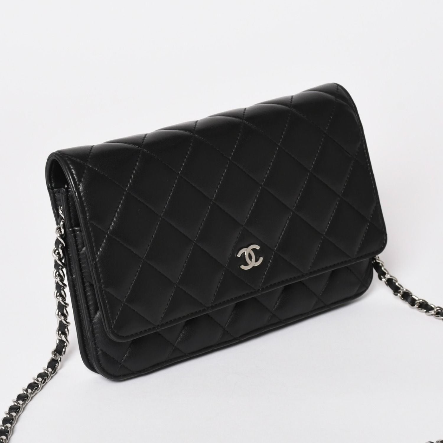 Chanel Timeless Classic Line Chain Wallet CC Logo Lambskin Shoulder Bag — view 3