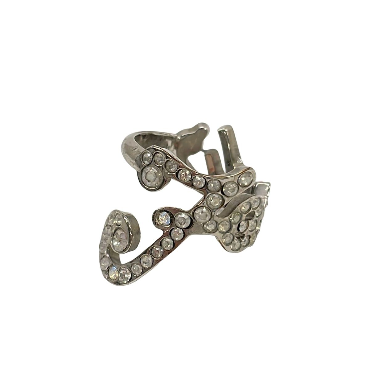 Fendi Ring S Silver Clear Logo