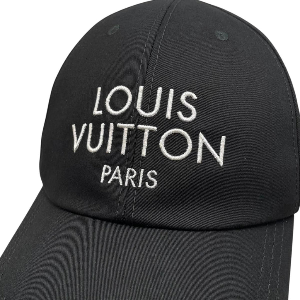 Louis Vuitton Hat Cap My LV Paris L Cotton Logo Noir Black — view 6