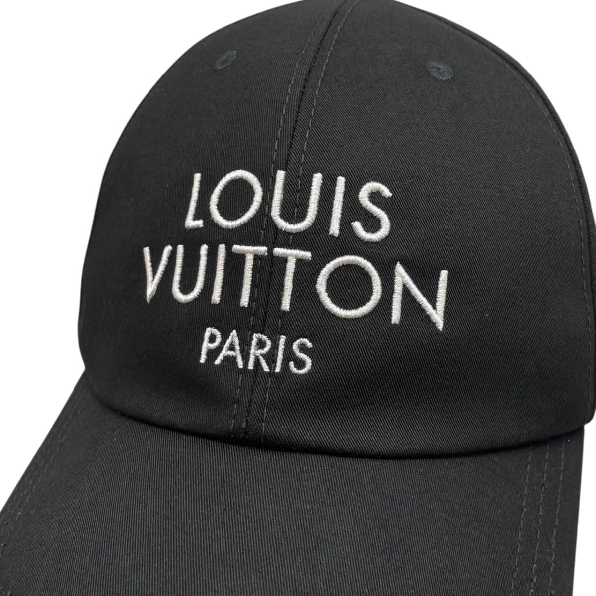 Louis Vuitton Hat Cap My LV Paris L Cotton Logo Noir Black — view 6
