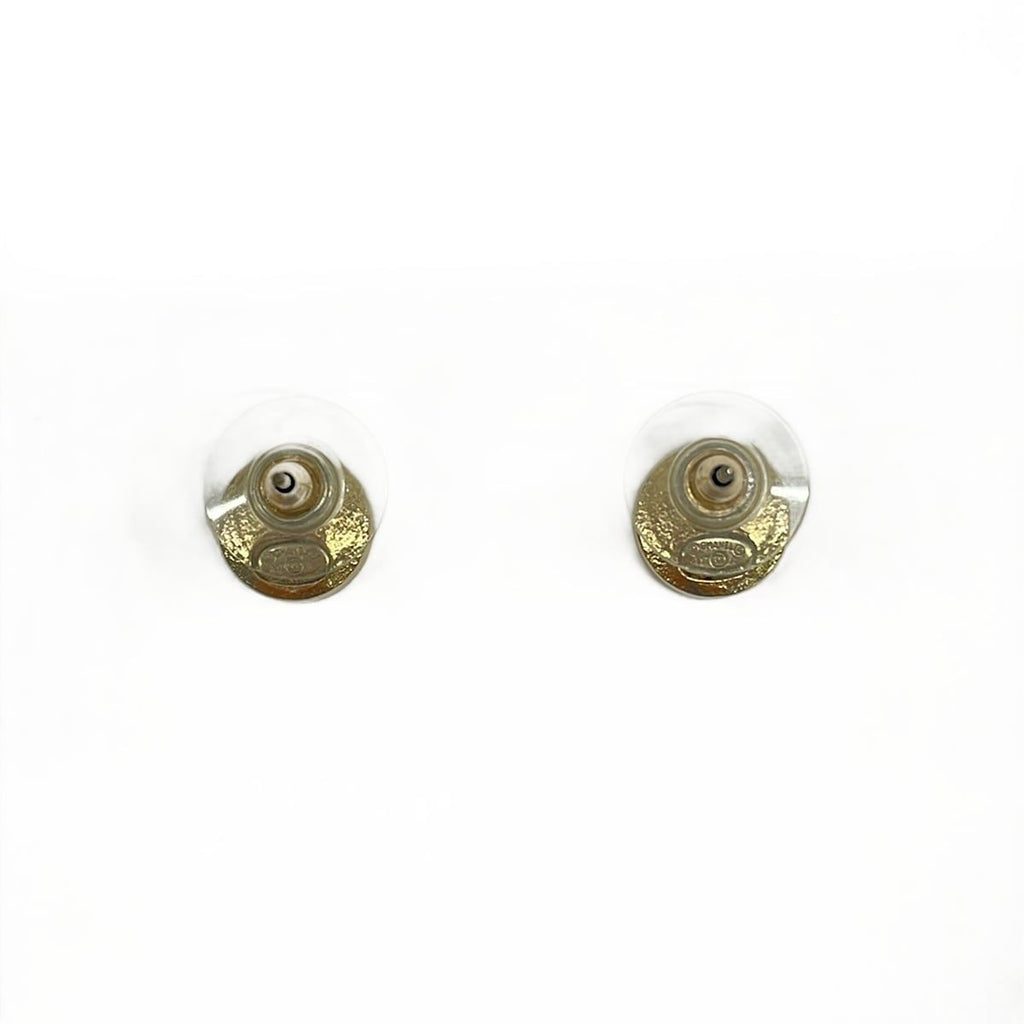 Chanel Earrings CC Logo Gold Black — view 2