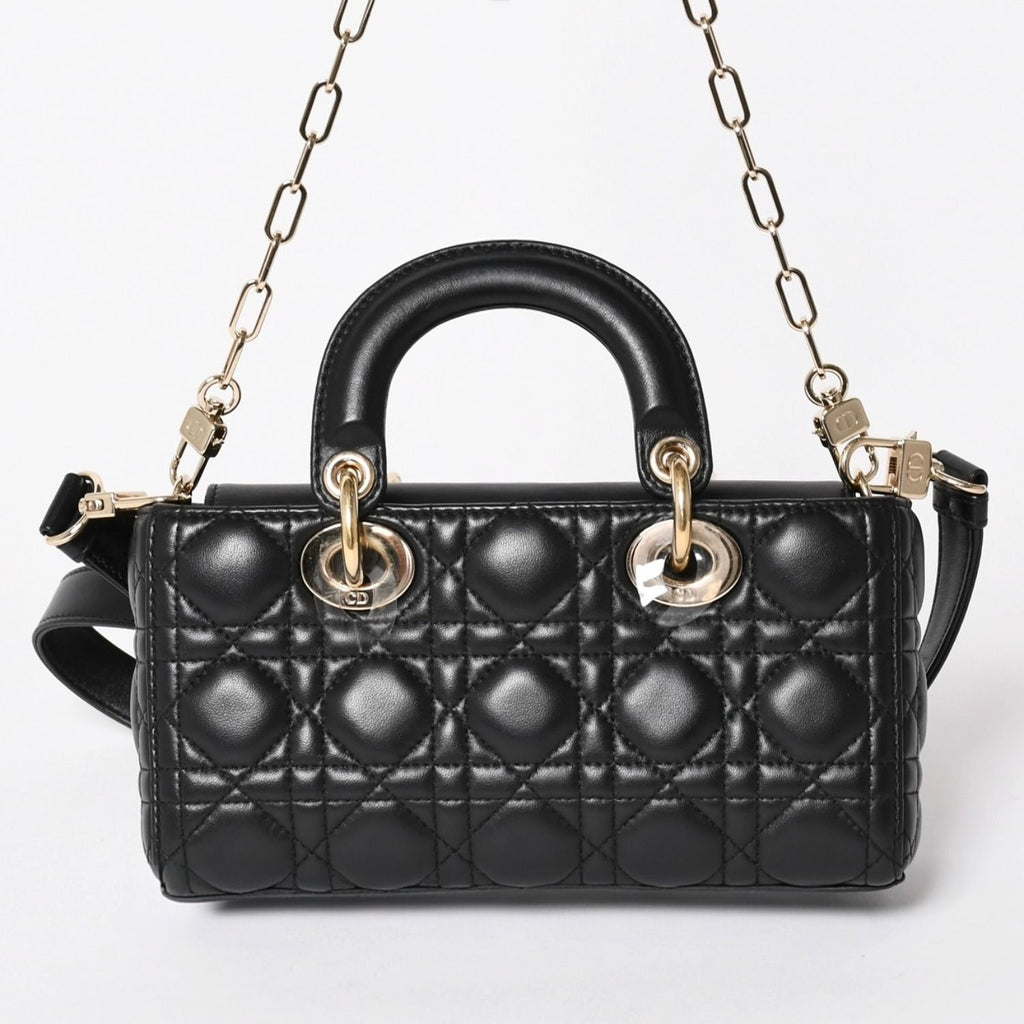 Dior Lady D-joy Bag Small Cannage Lambskin Black — view 3