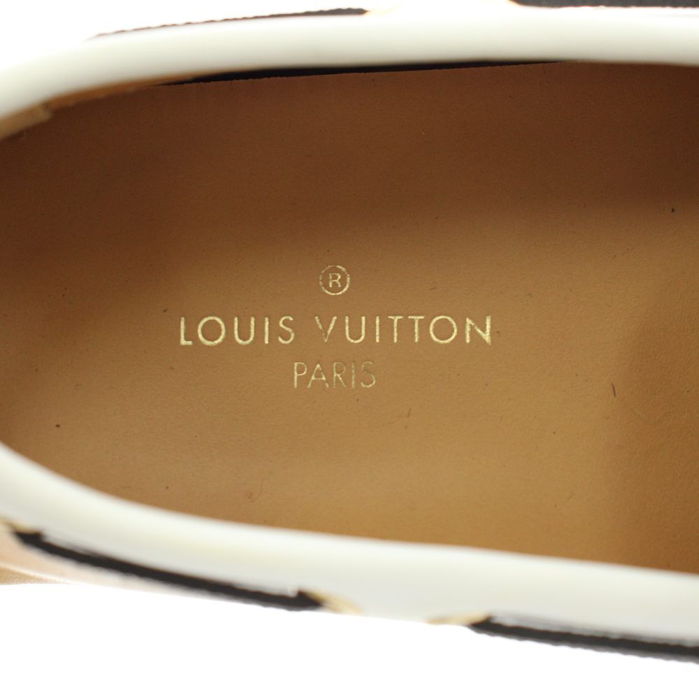 Louis Vuitton Monogram Driving Shoes Suede 6.5 Mustard — view 4